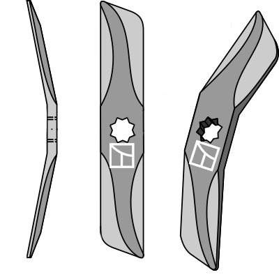 Rotary harrow-blades from boron steel, right