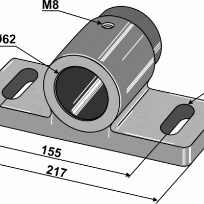Plain bearing for assembling on round shaft Ø60mm