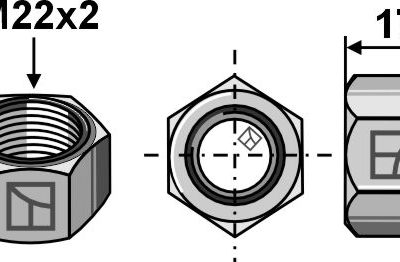 Hexagon nut - M22x2 - 8.8