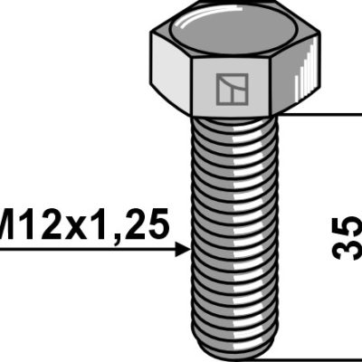 Hexagon bolt  M12x1,25X35 without nut