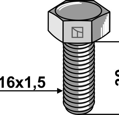 Hexagon bolt with metric fine thread - M16x1,5X30 - 10.9