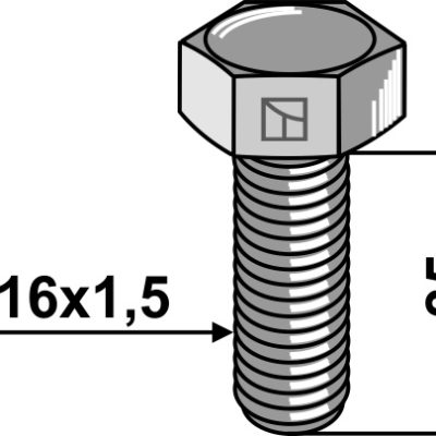 Hexagon bolt with metric fine thread - M16x1,5x35 - 10.9