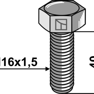 Hexagon bolt with metric fine thread - M16x1,5X40 - 10.9