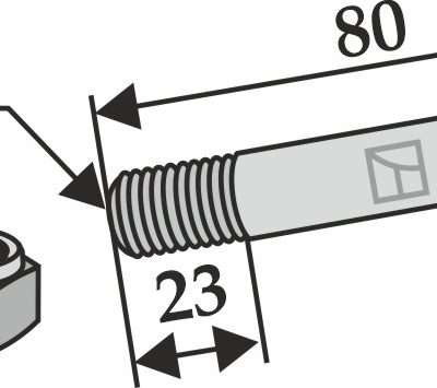 Hexagon Bolt M12x1,75x80 with self-locking nut