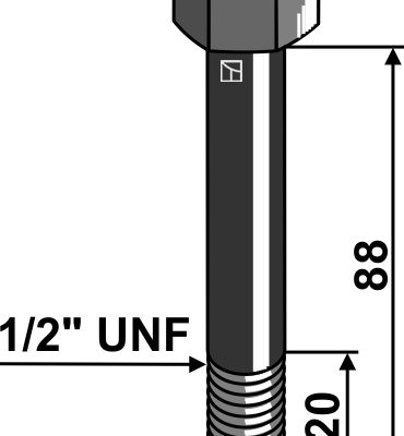 Hexagon bolt 1/2''UNF
