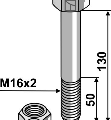 Bolt - M16 x2x 130- 10.9