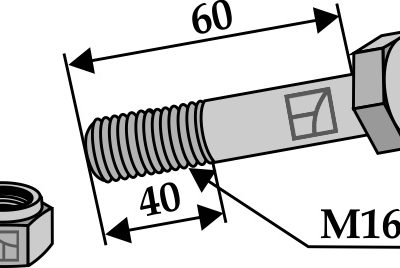 Hexagon Bolt M16x2x60 with self-locking nut