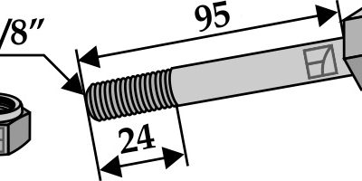 Bolt with self-locking nut - 3/8''UNF