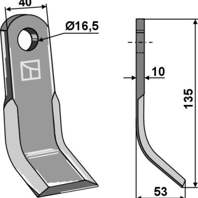 Y-blade 135x40mm