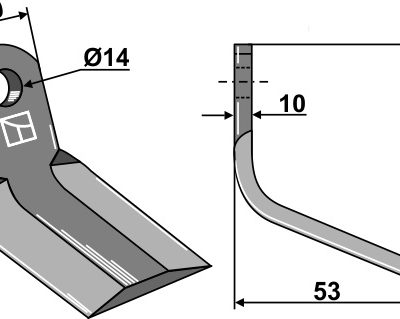 Y-blade 120x40mm