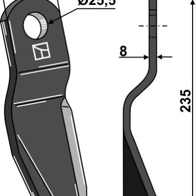 Flail 235x60mm