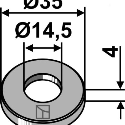 Washer Ø35x4xØ14,5