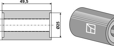 Internal bush 49,5xØ12,5xØ30
