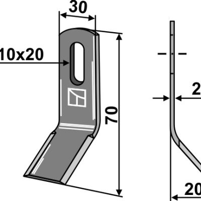 Y-blade 70x30mm