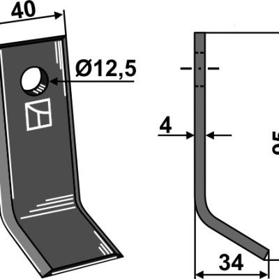 Y-blade 95x40mm