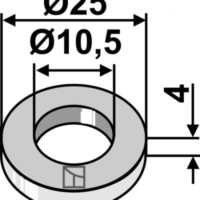 Washer Ø25x4xØ10,5
