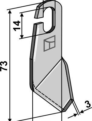 Wing-knife 73x30mm - left model