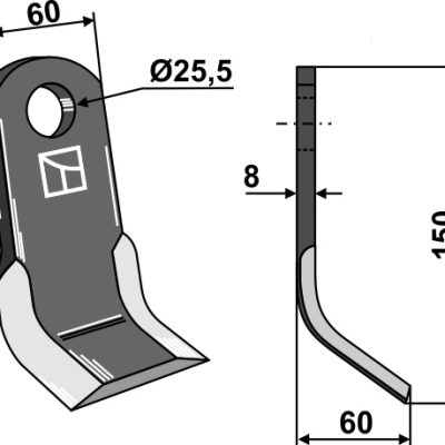 Y-blade 150x60mm