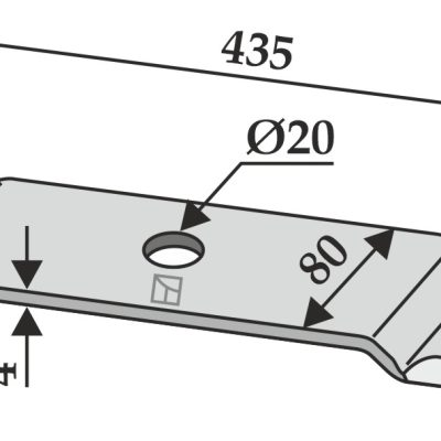 Mower blade 435mm
