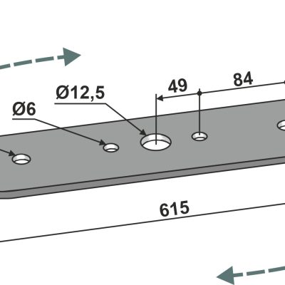 Mower blade 615mm