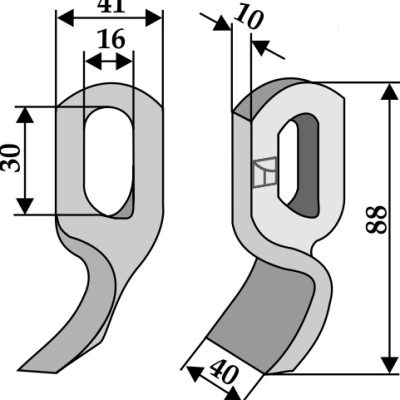 Brigade-blade 88x40mm