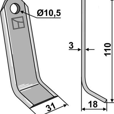 Y-blade 110x31mm