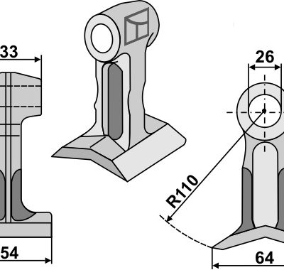 Pruning hammer 54x33mm