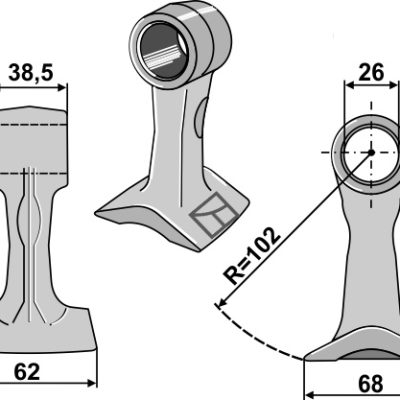 Pruning hammer 62x38,5mm