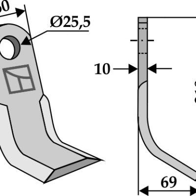 Y-blade 210x60mm