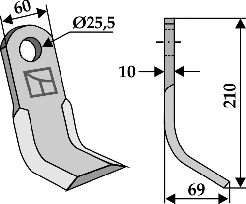 Y-blade 210x60mm