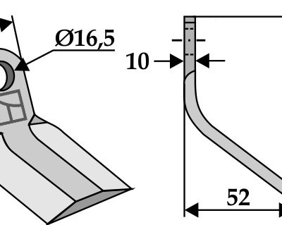 Y-blade 110x40mm