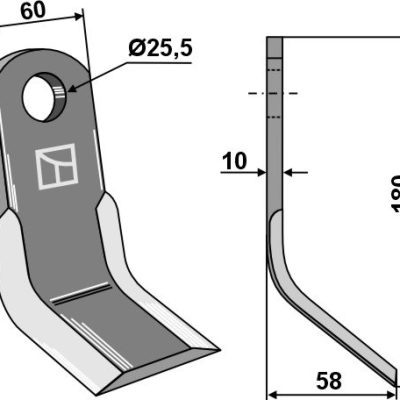 Y-blade 180x60mm