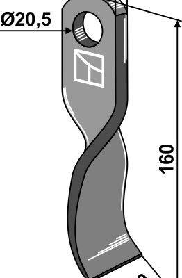 Twisted blade 160x40mm