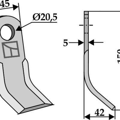 Y-blade 150x45mm