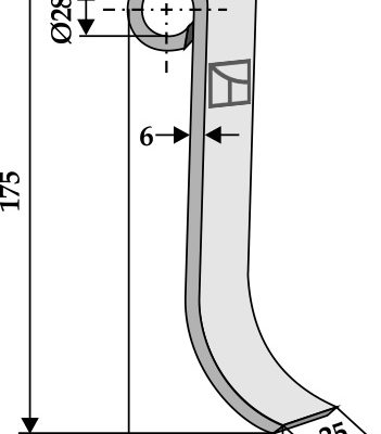 Flail 175x25mm