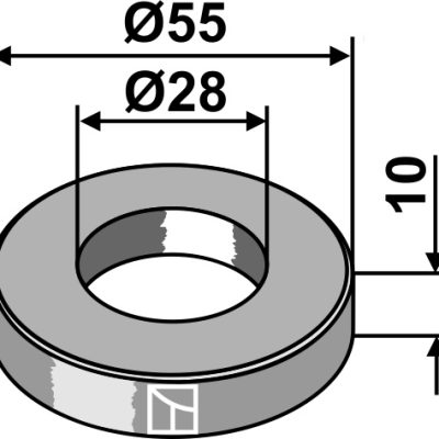 Washer Ø55x10xØ28