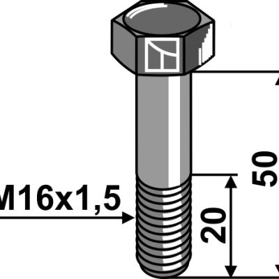Bolt M16x1,5 x 50 - 10.9
