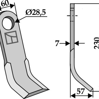 Y-blade 230x60mm