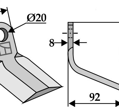 Y-blade 100x50mm