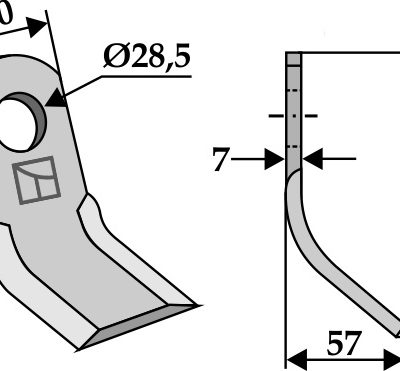 Y-blade 155x60mm