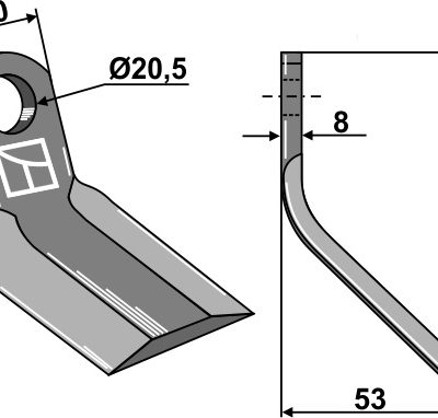 Y-blade 110x40mm