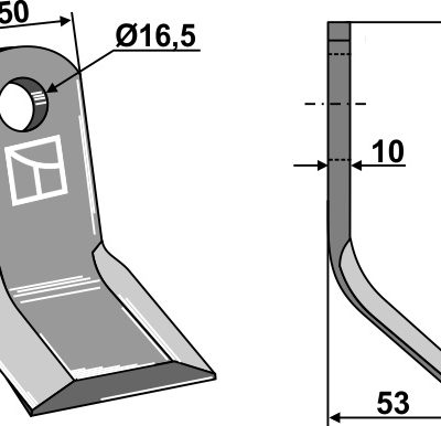 Y-blade 125x50mm