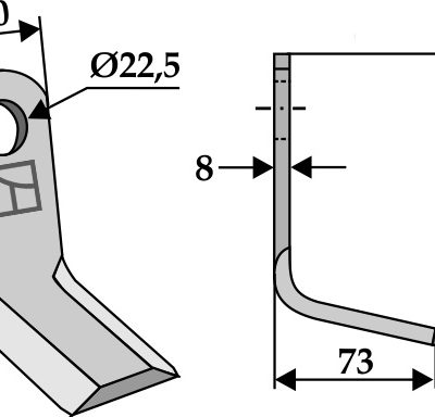 Y-blade 110x40mm