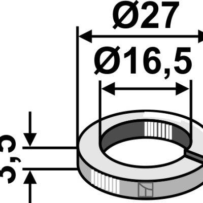 Washer Ø27x3,5xØ16,5