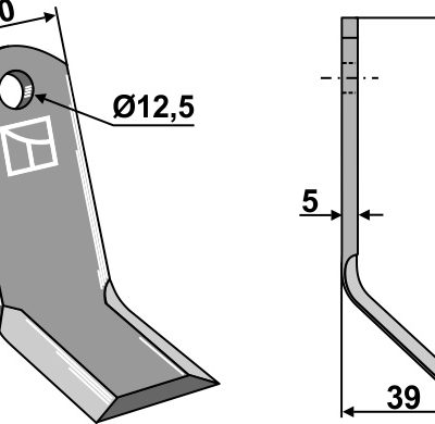 Y-blade 130x40mm