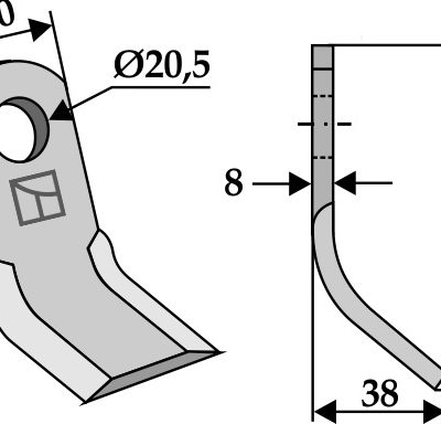 Y-blade 145x50mm