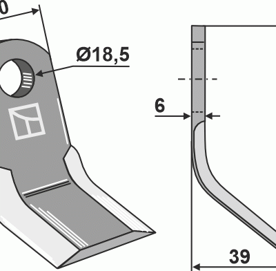 Y-blade 95x40mm