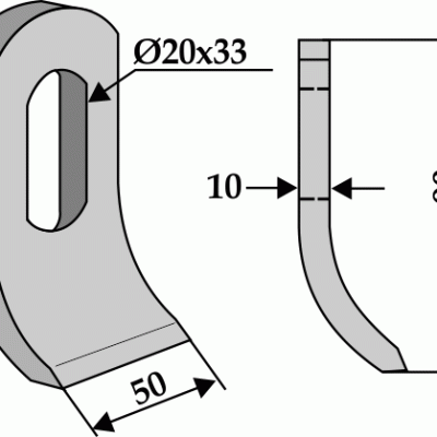 Flail 90x50mm