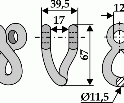 Twisted shackle