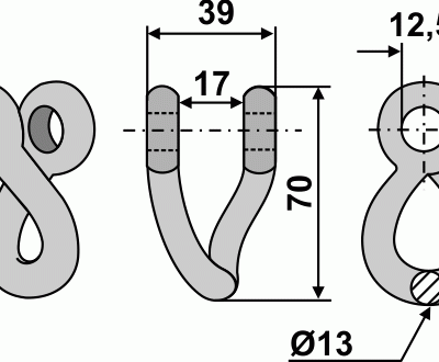 Twisted shackle